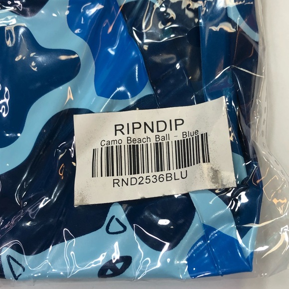RipNDip Blue Camo Inflatable Beach Ball Toy - Picture 3 of 4